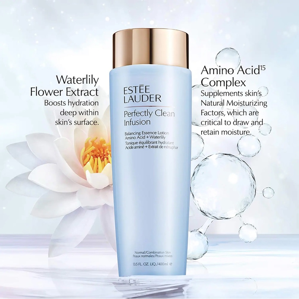 NEW Estee Lauder Perfectly Clean Infusion Balancing Essence Lotion 400ml